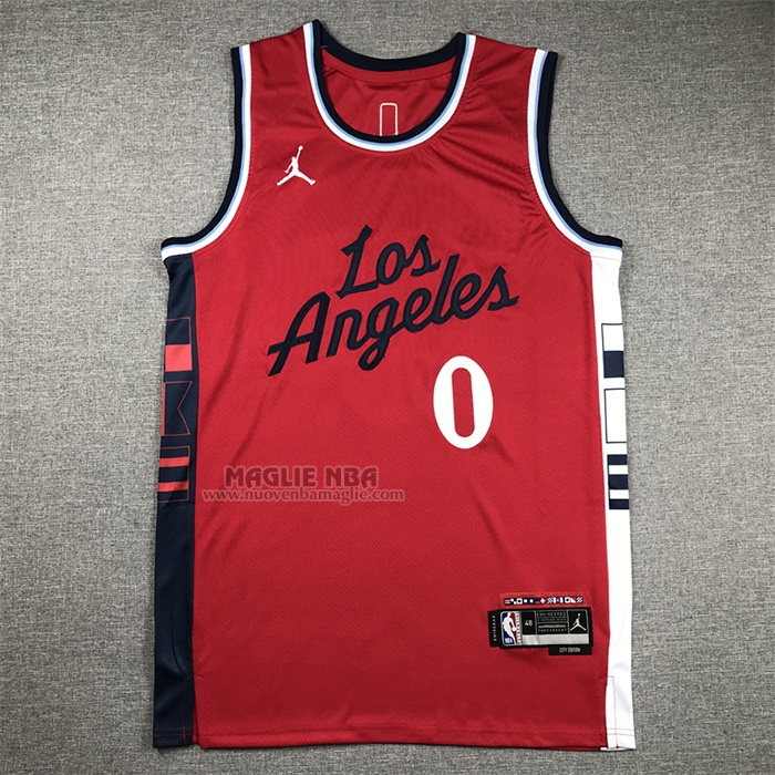 Maglia
 Russell Westbrook NO 0 Los Angeles Clippers Statement 2024-25 Rosso

